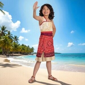 Disney Moana 2 Classic Adventure Girl Halloween Costume size S (6/6X) Dress Ups
